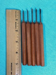 Dockyard Micro Carving Chisel Set USA Wood Handle