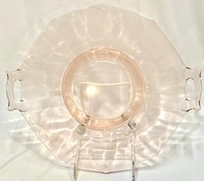 Vintage Imperial Glass Pink Molly 2-handled Serving Dish