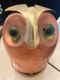 Vintage Copper Owl Bank