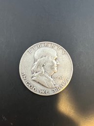 1951-D Benjamin Franklin Silver Half Dollar