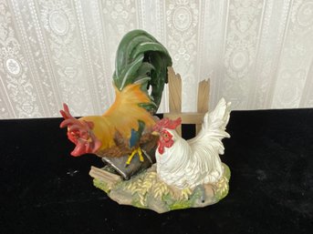 Rooster And Hen Figurines