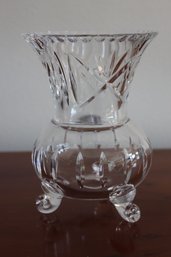 Crystal Bud Vase W/ Three Legs 6  H