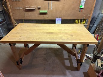 A Quality Workbench With A Wood Welded Butcher Block Top By Bally Block Co. Of Pennsylvania