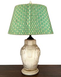 An Art Deco Glass Figural Lamp