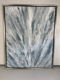 64' X 48'Grey Explosion' Oil Painting By Chinese Artist Jin Lu,