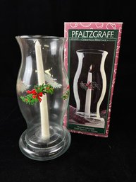 Pfaltzgraff Hurricane Glass With Candle