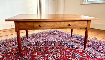 Handmade Shaker Style Walnut Coffee Tables With Turned Shaker Legs And Drawer
