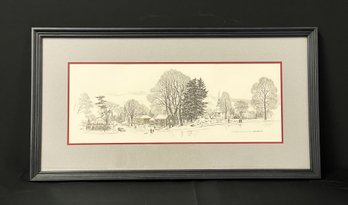 1970 Alfred Willmott Westport Connecticut Print- Matted And Framed