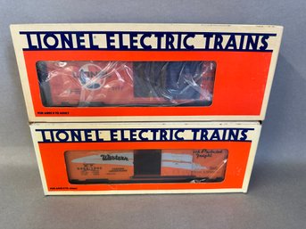 NIB Lionel Trains: TTOS Convention Box Car & Lionel Lines Box Car, 6-52057 & 6-9492