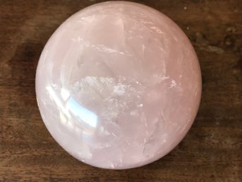 Rose Quartz Crystal Sphere, 4 LB 8 Oz