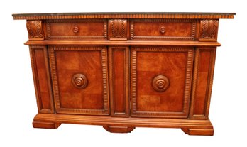 Century Furniture Slate And Wood Neoclassical Style Buffet With Acanthus Leaf Corbels
