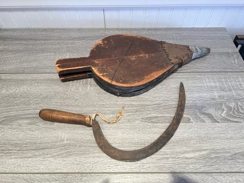 Fireplace Bellows And Sickle