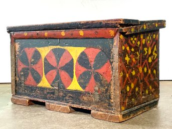 An Antique Hand Painted Chest, Possibly Indonesian