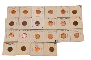Mix Date Lot Of Wheat Pennies