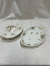 Limoges Serving Bowl With Underplate