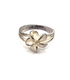 Vintage Sterling Silver Flower Ring, Size 5