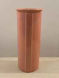 Vintage Unmarked Haeger Salesman Sample Ceramic 10' Mauve Art Deco Column Vase