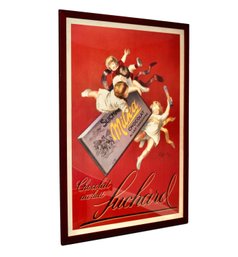 Chocolat Suchard  Chocolat Au Lait Vintage European Advertisement Cherry Wood Framed Art