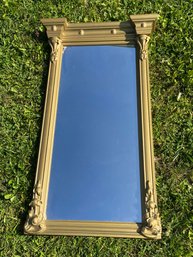 Gold Gilded Hanging Wall Mirror 27x47in