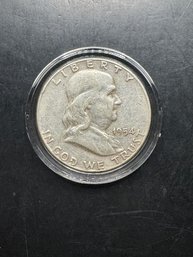 1954 Silver Benjamin Franklin Half Dollar