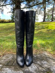 Michael Kors Black Leather Boots Size 7 M