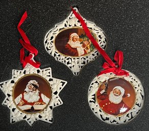 Norman Rockwells Classic Santa Ornament Collection