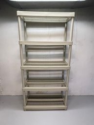 5-Tier Plastic Storage Shelving Unit In Gray #1 Of 2