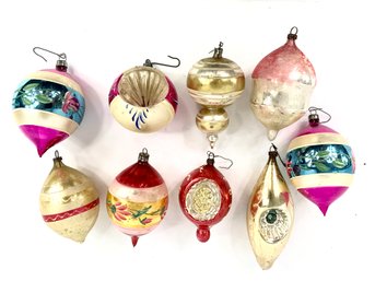 Group Of 9  Larger Vintage Christmas Ornaments - Group #3