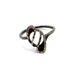 Vintage Sterling Silver Abstract Shaped Ring, Size 5.5