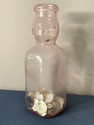 Vintage Pink Brookfield Baby Milk Bottle