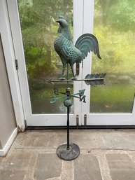 Metal Base Rooster Weather Vane