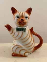 1990's Tony Wood Studio Ceramic Cat Teapot Made In England