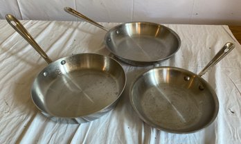 Three All-clad Frying Pans