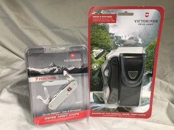 More Great Stocking Stuffers Two VICTORINOX Knives - The Original Swiss Army & Hunter XT With Nylon Pouch
