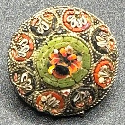 Pretty Micromosaic Antique Brooch