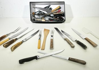 Horn Handled Cutlery - Old And New