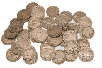 Large Lot Of U.S. Buffalo Head Nickels From 1929-1938
