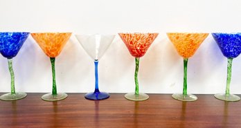 Fab Murano Glass Martini Glasses