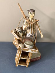 Asian Carved Fisherman