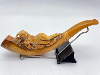 Antique Hand Carved Meerschaum Smoking Pipe /Cigarette Holders.. Featuring A Woman In Nude. (#1)