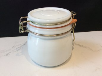 Vintage White Flip Top Jar