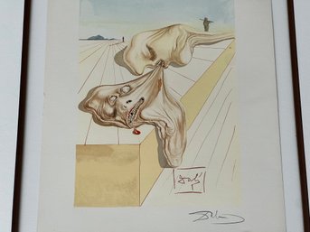 SIGNED Salvador Dali Framed Abstract 'Hell Canto 30'  (the Divine Comedy) Print