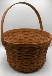 Vintage Longaberger Round Basket W/indented Bottom ~ 1989 ~