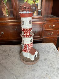 17' Mosaic Metal Light House Candle Holder