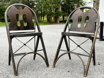 A Pair Of Vintage Bent Wood Folding Chairs