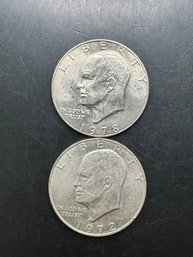 2 Eisenhower Dollars 1972, 1978