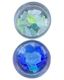 Two Jars Of Sea Glass -