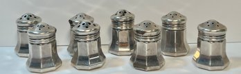 8 Sterling Silver Miniature Salt And Pepper Shakers