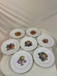 J.S. Maier  MCP Czechoslovakia Fruit Plates - Set Of 6