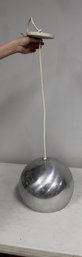 Mid Century Modern Chrome Ball Space Age Globe Hanging Lamp